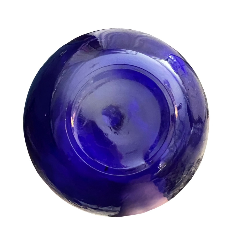 Luminaria Rossina Genuine Empoli Glass Cobalt Blue Diamond Art Vase - Picture 5 of 6